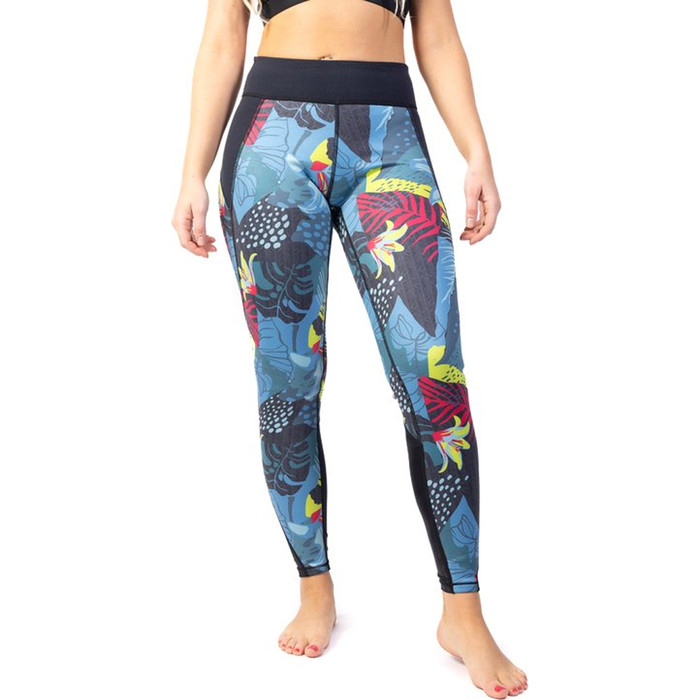 2024 Gul Womens Luna7 SUP Leggings LA8301-C1 - Tropical / Black